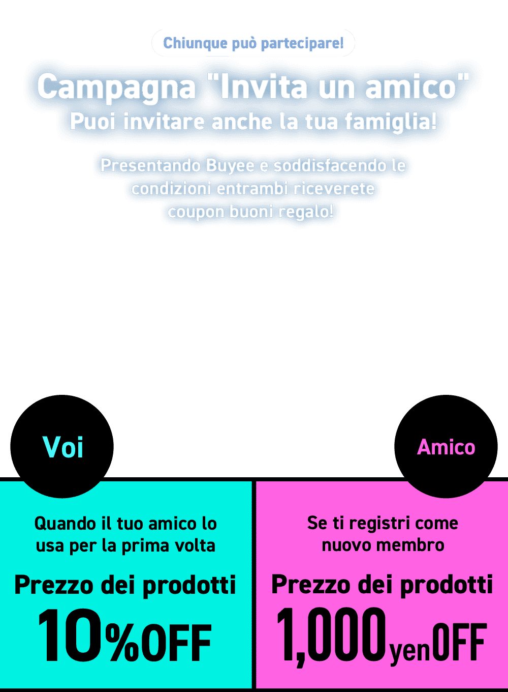 Chiunque può partecipare!  Campagna 