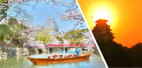 Japan's first World Heritage cultural site, Himeji Castle, also known as 'White Egret Castle'.