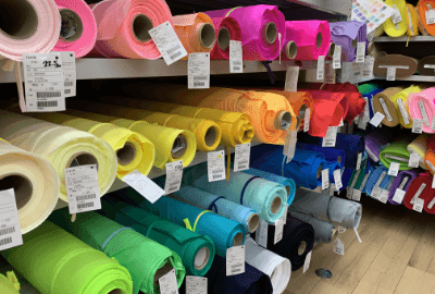 Special costume fabric shop FUJIKAKE in Nippori