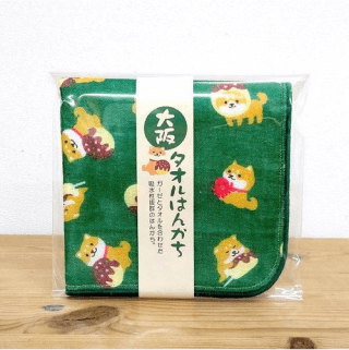大阪たこ焼きたおるはんかち（柴犬）