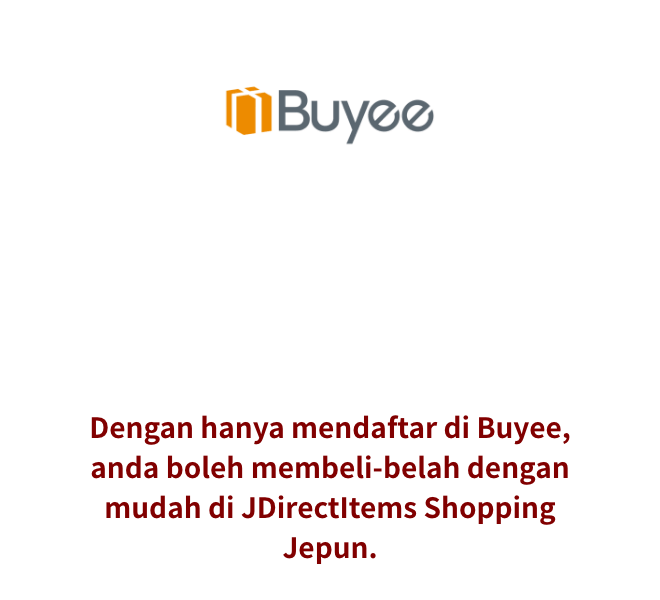 Perkhidmatan Proksi Pembelian Buyee Jika ingin beli di JDirectItems Shopping gunalah Buyee. Dengan hanya mendaftar di Buyee, anda boleh membeli-belah dengan mudah di JDirectItems Shopping Jepun.