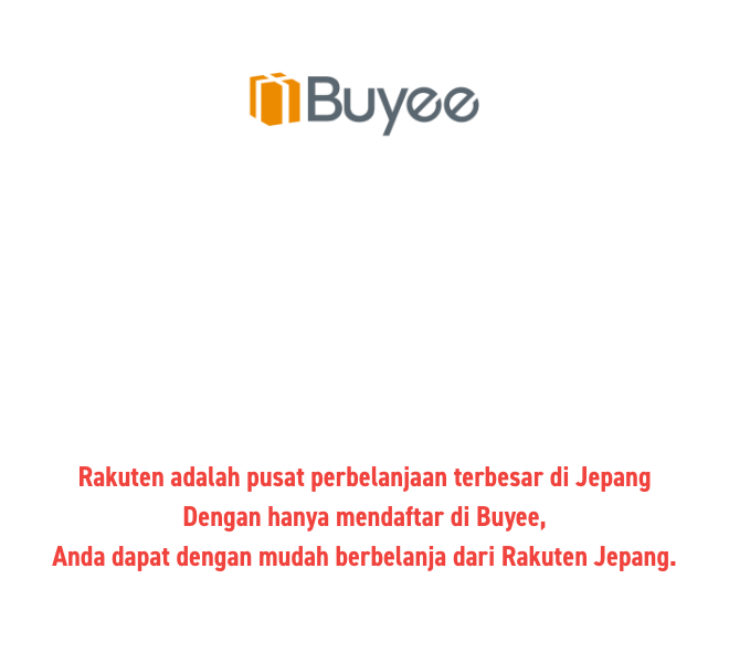 Layanan Pembelian Buyee. Jika Anda berbelanja di Rakuten, gunakan Buyee. Rakuten adalah pusat perbelanjaan terbesar di Jepang. Hanya dengan mendaftar di Buyee, Anda dapat dengan mudah berbelanja dari Rakuten Jepang.