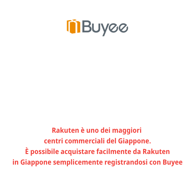 Proxy Shopping Service Buyee Fai acquisti con Buyee per le tue esigenze Rakuten!Rakuten è uno dei più grandi centri commerciali del Giappone.Puoi facilmente fare acquisti da Rakuten in Giappone semplicemente registrandoti con Buyee.