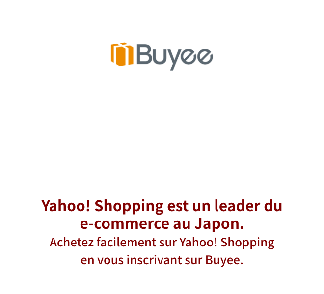 Votre intermédiaire d'achat Buyee Utilisez Buyee pour acheter sur JDirectItems Shopping En vous inscrivant simplement sur Buyee, vous pouvez facilement faire vos achats sur JDirectItems Shopping du Japon.