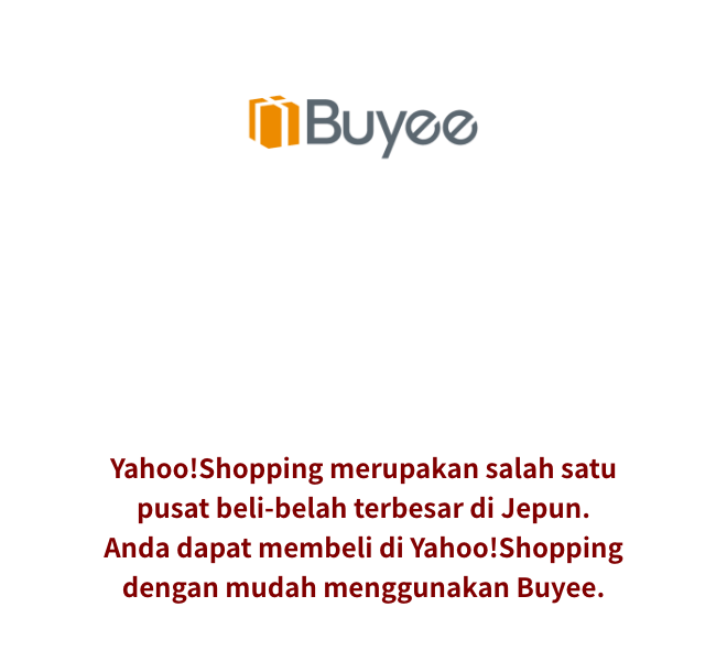 Perkhidmatan Proksi Pembelian Buyee. Jika ingin beli di Yahoo!Shopping gunalah Buyee. Yahoo!Shopping merupakan salah satu pusat beli-belah terbesar di Jepun. Anda dapat membeli di Yahoo!Shopping dengan mudah menggunakan Buyee.