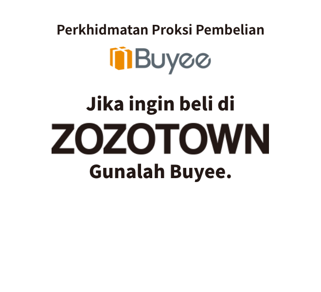 Perkhidmatan Proksi Pembelian Buyee. Jika ingin beli di ZOZOTOWN Gunalah Buyee. ZOZOTOWN merupakan salah satu pusat beli-belah terbesar di Jepun. Anda dapat membeli di ZOZOTOWN dengan mudah menggunakan Buyee.