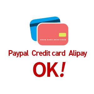 Pay with Paypal, Credit card, and Alipay!