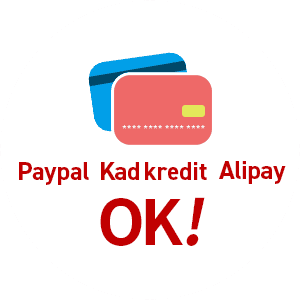 Paypal Kad kredit Alipay OK!