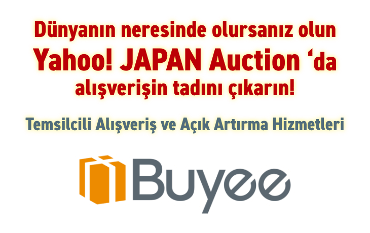 Yahoo! JAPAN Auction ortağı Buyee ile dünyanın neresinde olursanız olun Yahoo! JAPAN Auction'da alışverişin tadını çıkarın!