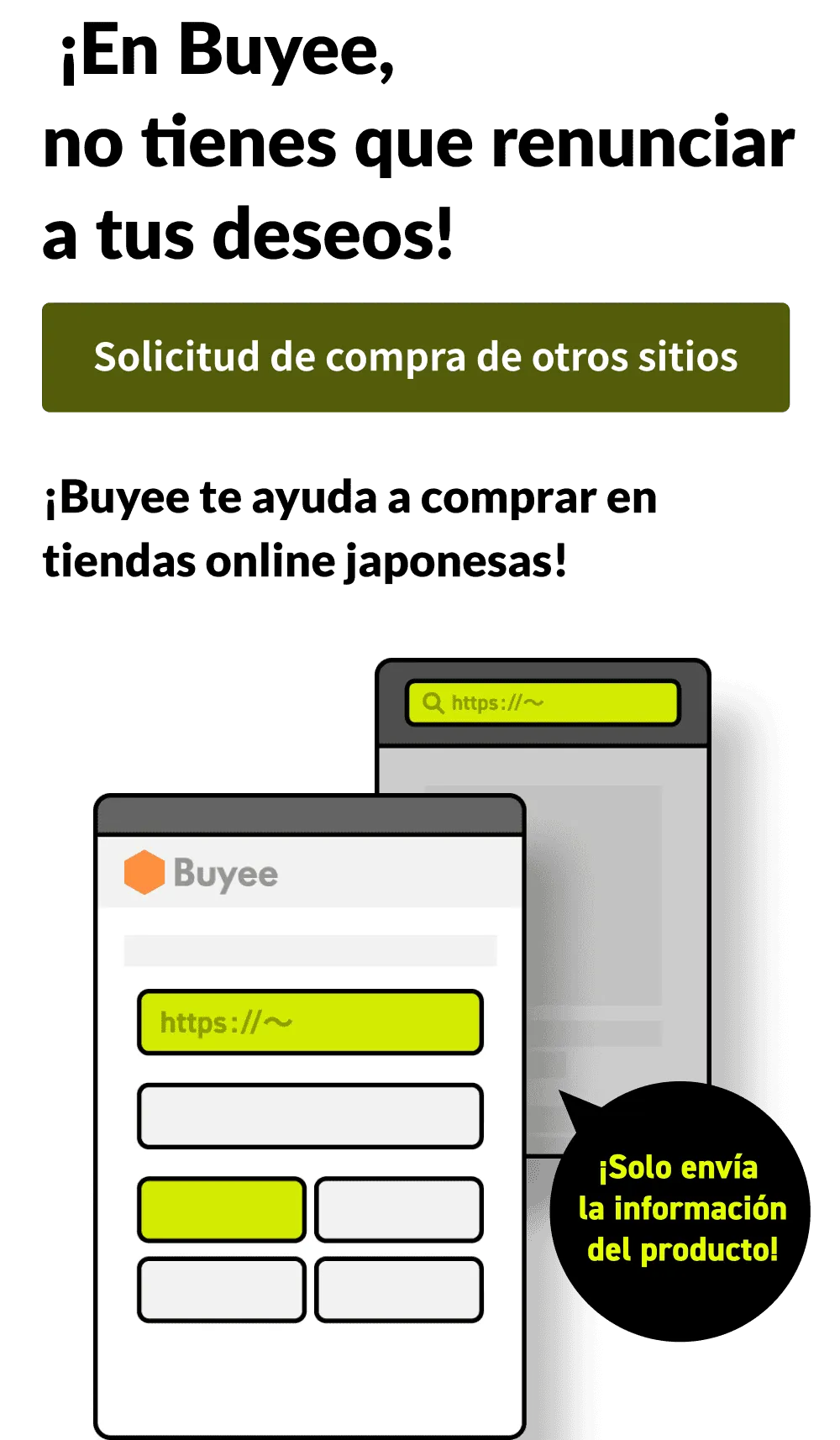¡Solo envía el enlace del producto y la información!