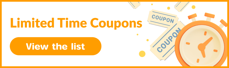 Limited Time Coupons View the list