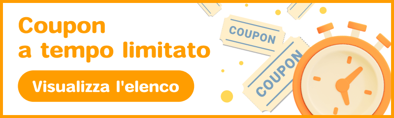 Coupon a tempo limitato Visualizza l'elenco