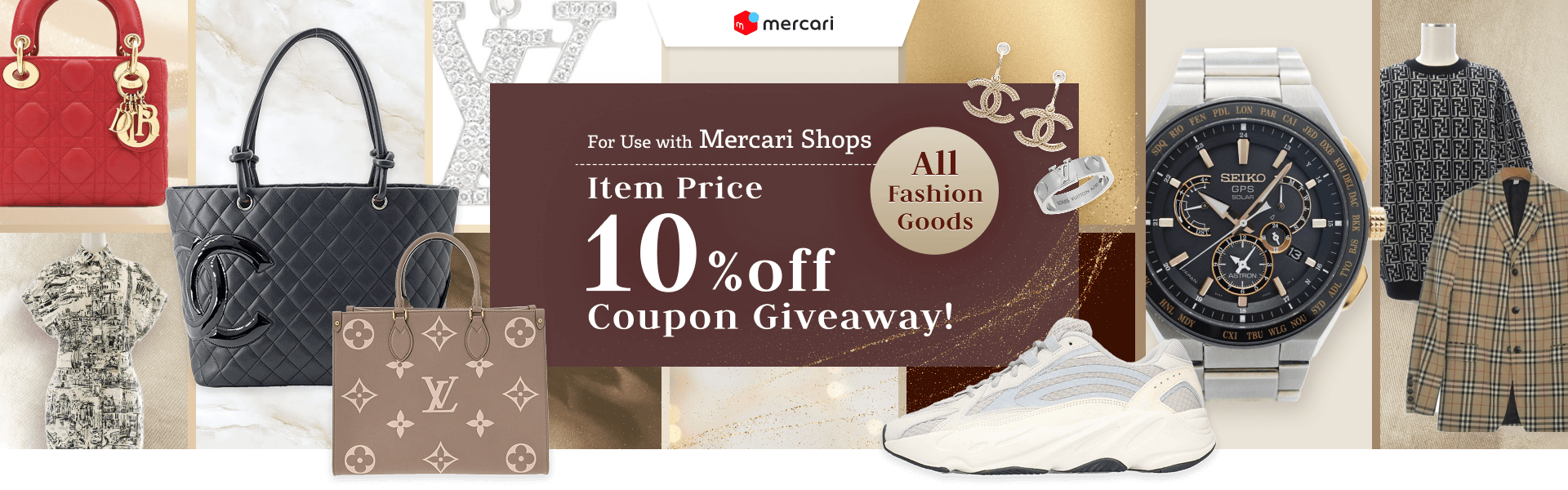For Use with Mercari Shops 10% OFF All Fashion Goods