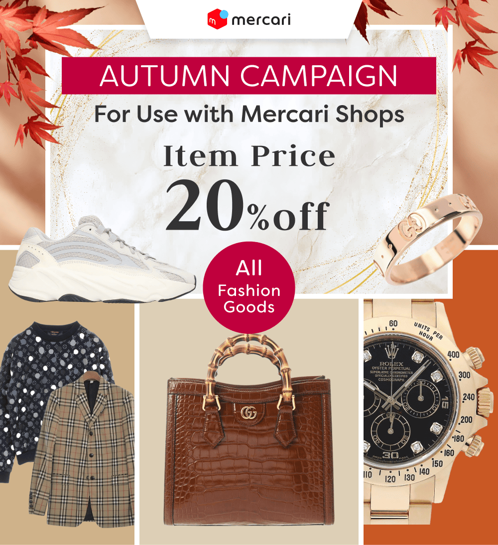 For Use with Mercari Shops 20% OFF All Fashion Goods