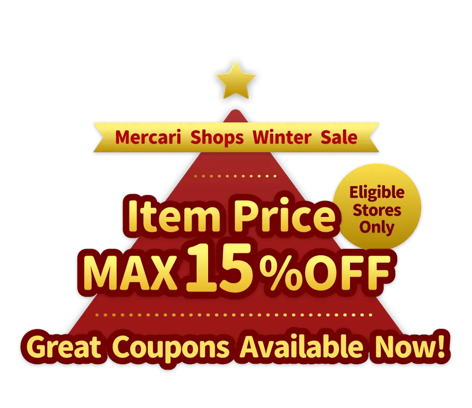 Mercari Shops Winter Sale Eligible Stores Only Item Price MAX15%OFF Great Coupons Available Now!